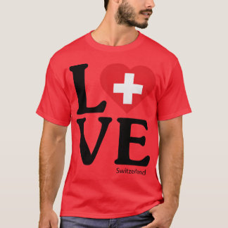 Camiseta Amo a Suíça engraçado