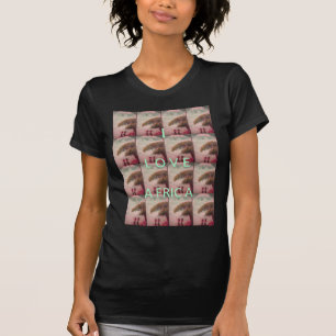Camiseta Amo África - Padrão paisagístico cultural