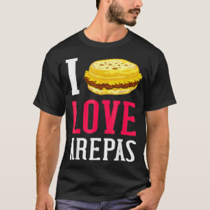 Camiseta Amo Arepas Gift Venezuela Venezuela Colômbia