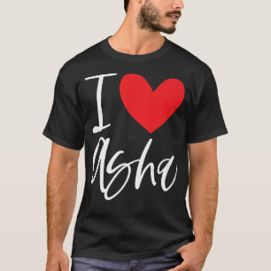 Camiseta Amo Asha Nome Mulher Personalizada BFF Frien