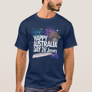 Camiseta Amo AUSTRÁLIA Feliz Dia da Austrália 26 de janei