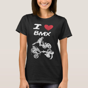 Camiseta Amo Bmx Uma Paixão Excelente ou Ideia De Hobby