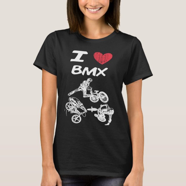 Camiseta Amo Bmx Uma Paixão Excelente ou Ideia De Hobby (Frente)