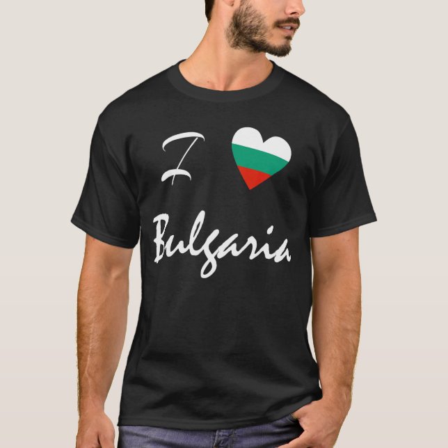 Camiseta Amo Bulgária Sofia Bulgária Balcãs Búlgaro F (Frente)