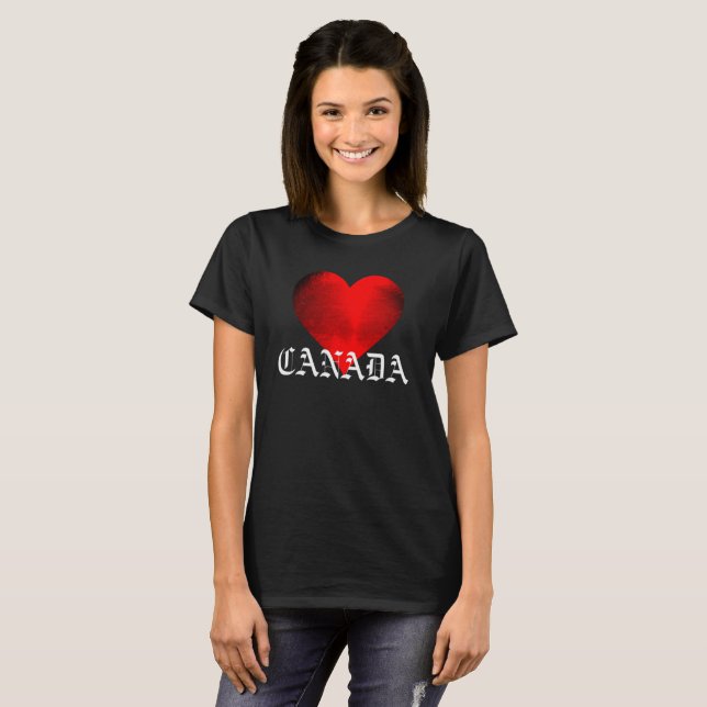 CAMISETA AMO CANADA (Frente Completa)