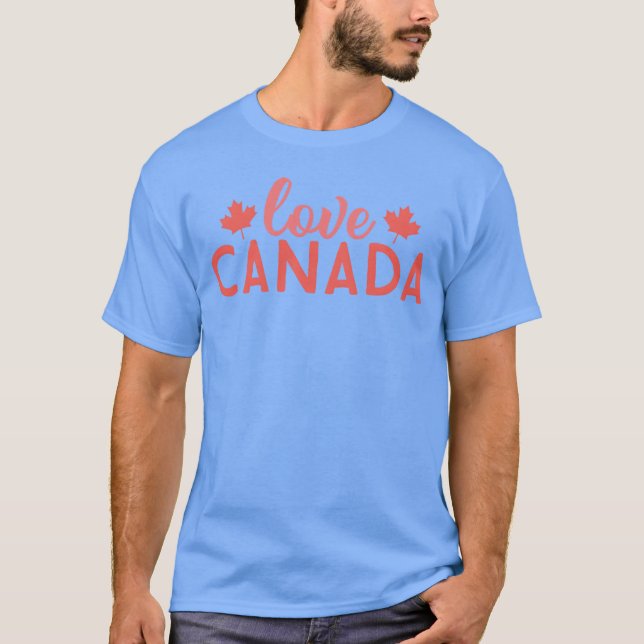 Camiseta amo Canadá engraçado (Frente)