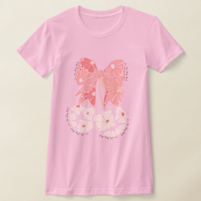 Camiseta Amo cereja muito fruta engraçado (Postura )