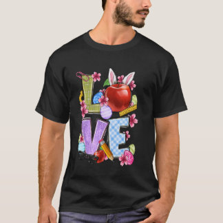 Camiseta Amo Coelho da Páscoa Professor Coelho Fofo Primave