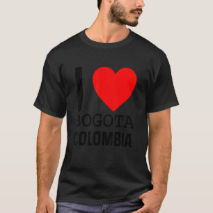 Camiseta Amo Colômbia Bogota Sinalizador Mapa Colombiano So