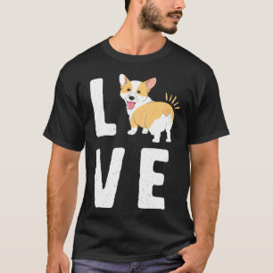 Camiseta Amo Corgis Coração Cachorrinho Galês Babá
