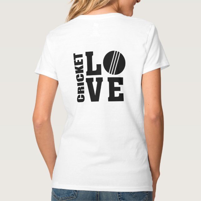 Camiseta Amo Cricket, Cricket. (Verso)