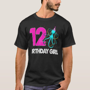 Camiseta Amo De Aniversário 12 Octopus