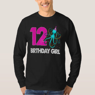 Camiseta Amo De Aniversário 12 Octopus