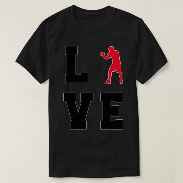 Camiseta Amo de Gym do Workout de AMOR Boxing T (Frente do Design)