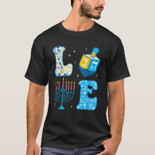 Camiseta Amo Dreidel Menorah Hanukkah Chanukah Judaico Fofo
