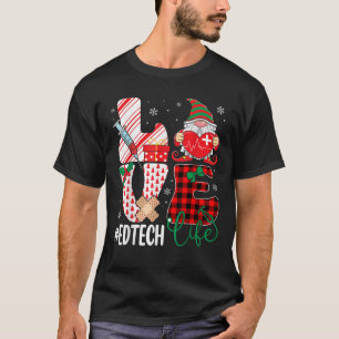 Camiseta Amo ED TECH Gnomo Engraçado Enfermeira Estetoscópi