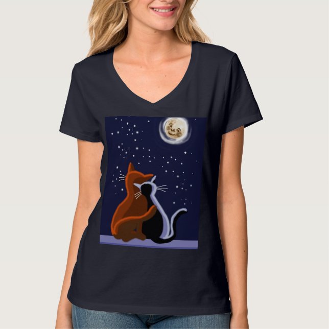 Camiseta Amo gatos (Frente)