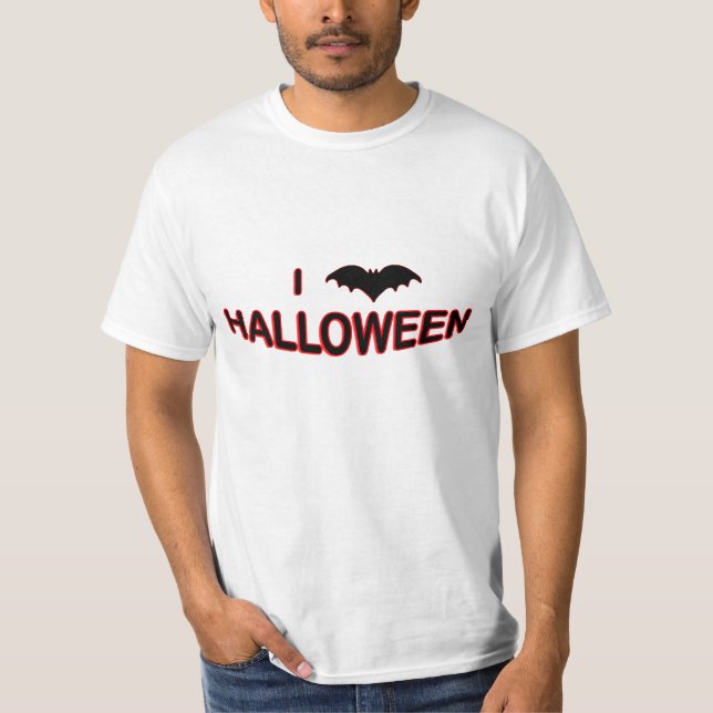 Camiseta Amo Halloween (BAT) (Frente)