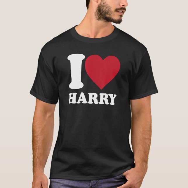 Camiseta Amo Harry - Eu coração Harry (Frente)