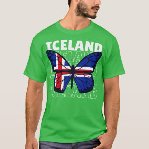 Camiseta Amo Islândia Bandeira Orgulho Islandês