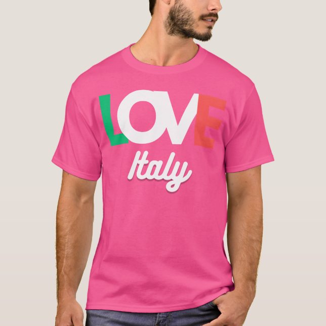 Camiseta Amo Itália vintage (Frente)