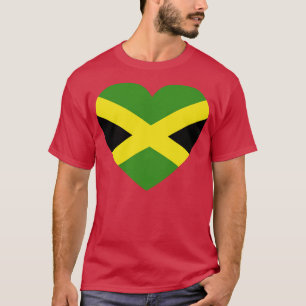 Camiseta Amo Jamaica HeartShaped Jamaican Flag