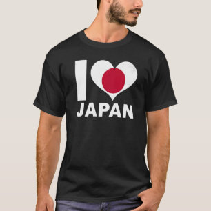 Camiseta Amo Japão Heart Flag Japão
