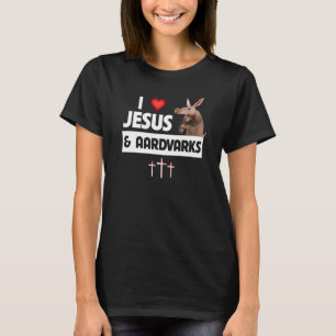 Camiseta Amo Jesus e Aardvarks Anteater Christian Anim