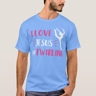 Camiseta Amo Jesus e Gritando Baton Gritando Majorette