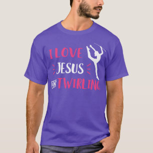 Camiseta Amo Jesus e Gritando Baton Gritando Majorette
