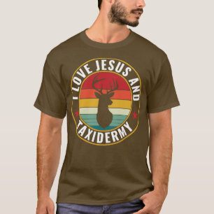 Camiseta Amo Jesus e Taxidermia Tributária Engraçada