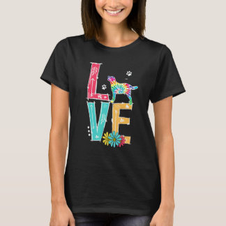 Camiseta Amo Labrador Retriever Tie Dye Labrador Retriever