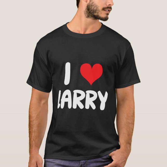 Camiseta Amo Larry - Coração - Nome (Frente)