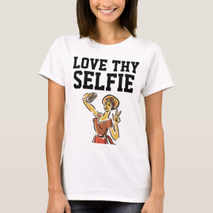 Camiseta AMO-LHES SELFIAR Mulheres Engraçadas T-Shirt & swe
