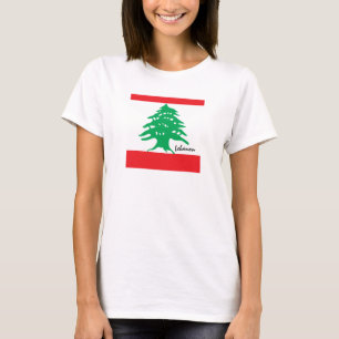 Camiseta Amo Líbano, patriotas da bandeira libanes