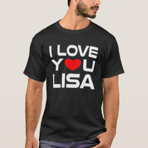Camiseta Amo Lisa Red Heart para dizer Querida que te amo