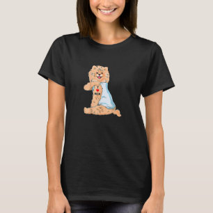 Camiseta Amo mamãe Tatto alemão Spitz mamãe Cachorro Mãe da
