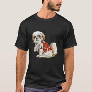 Camiseta Amo Mamãe Tattoo Shih Tzu Mãe Engraçado Dia das Mã