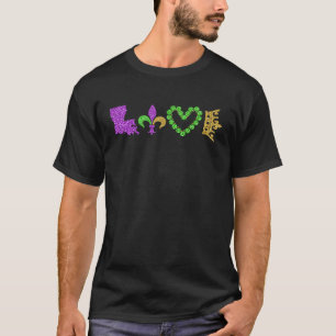 Camiseta Amo Mardi Gras Fleur De Lys Símbolo Men Women