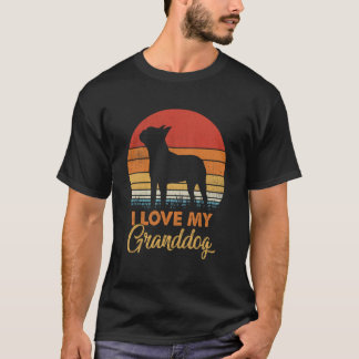 Camiseta Amo meu avô cachorro Boston Terrier Avós