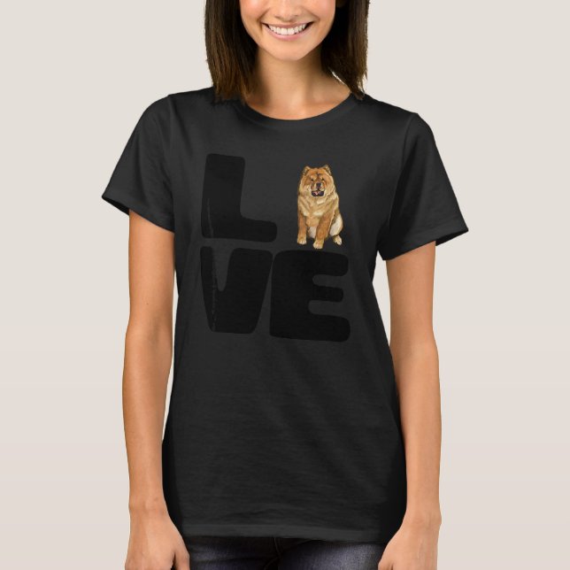 Camiseta Amo Meu Cachorro Chow Chow (Frente)