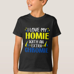 Camiseta Amo Meu Parceiro Com Uma Trisomia T21 Cromossomo E