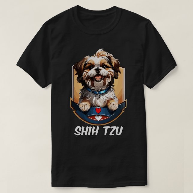 Camiseta Amo meu Shih tzu (Frente do Design)