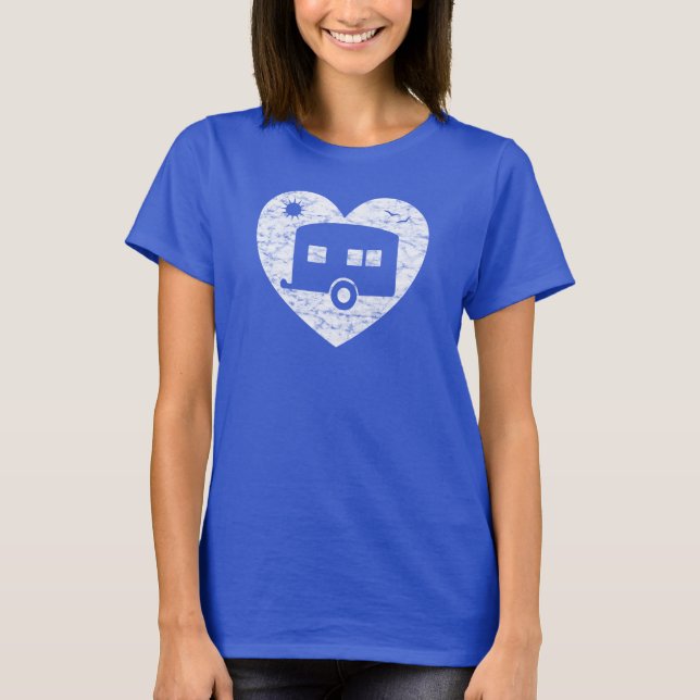 Camiseta Amo Meu Trailer Caravana Camper Van (Frente)