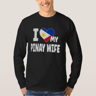 Camiseta Amo Minha Esposa Pinay Filipinas Bandeira Pino Fil