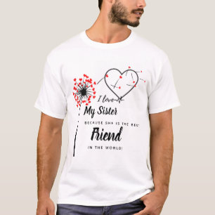 Camiseta Amo Minha IRMÃ - O melhor presente personalizado 