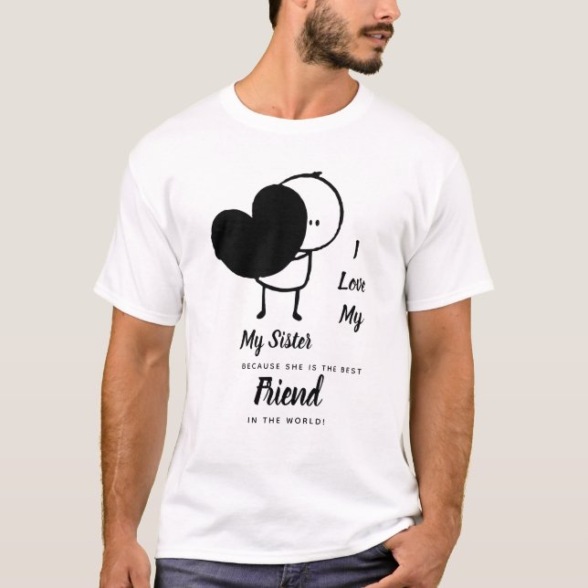 Camiseta Amo Minha IRMÃ - O melhor presente personalizado d (Frente)