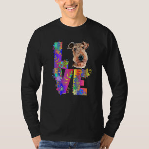 Camiseta Amo Minha Raça De Cachorro Airedale Terrier