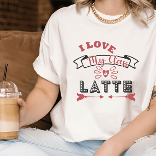 Camiseta Amo Minha Turma Um Xícara de Café Professor Fofo C