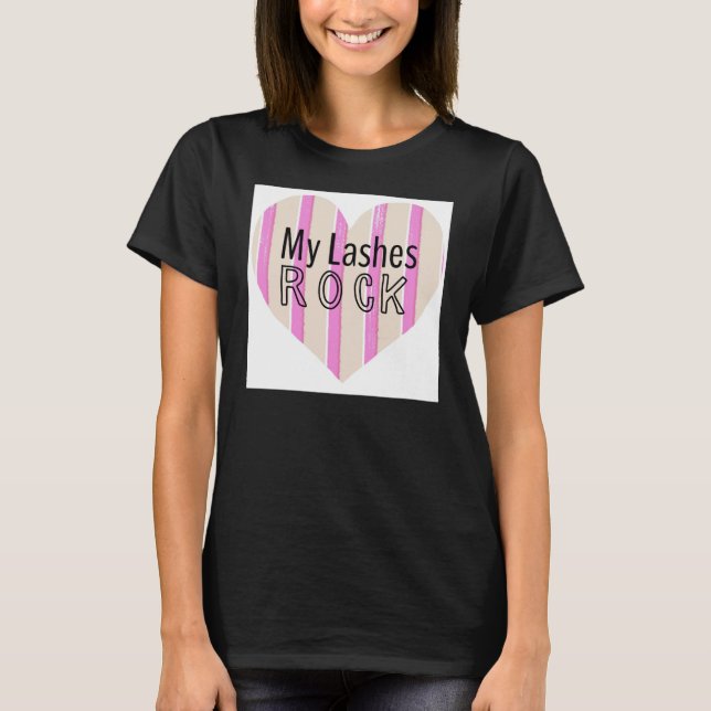 Camiseta Amo minhas Lashes. Lash tee. (Frente)